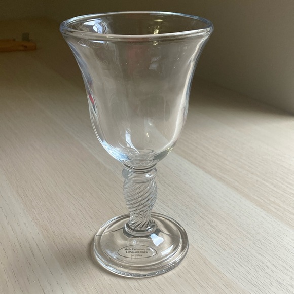 NEW Longaberger Glass Water Goblet, Discontinued Drinkware Elegant Dining Goblet - Picture 1 of 8